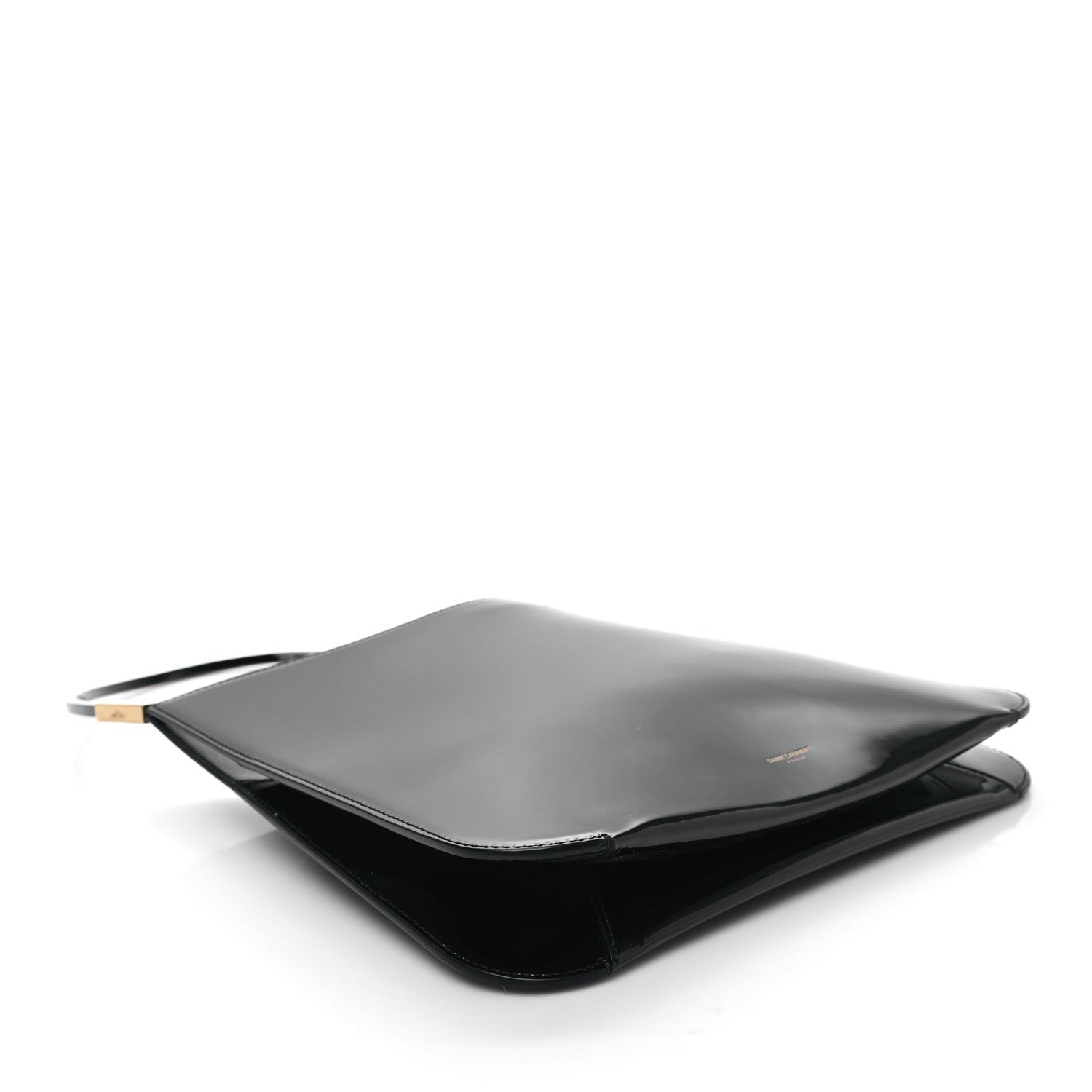 Saint Laurent Patent Calfskin Sadie Shoulder Bag Black 4 of 10