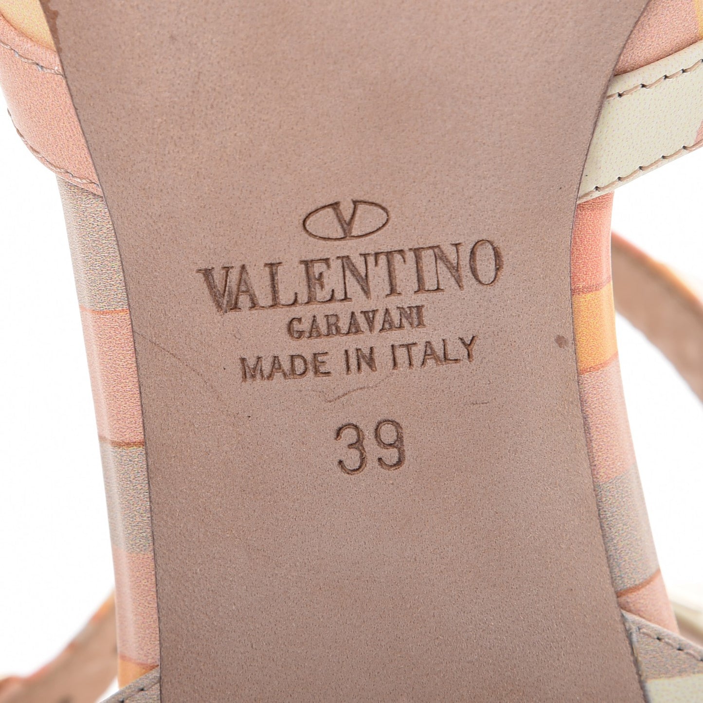 Nappa Native Couture 1975 Rockstud Ankle Strap 65mm Pumps 39 Mandarin Sorbet
