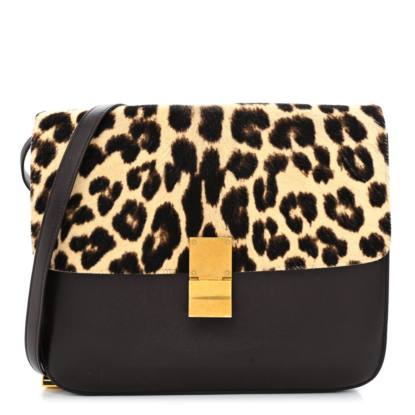 Smooth Calfskin Large Classic Box Flap Bag Black