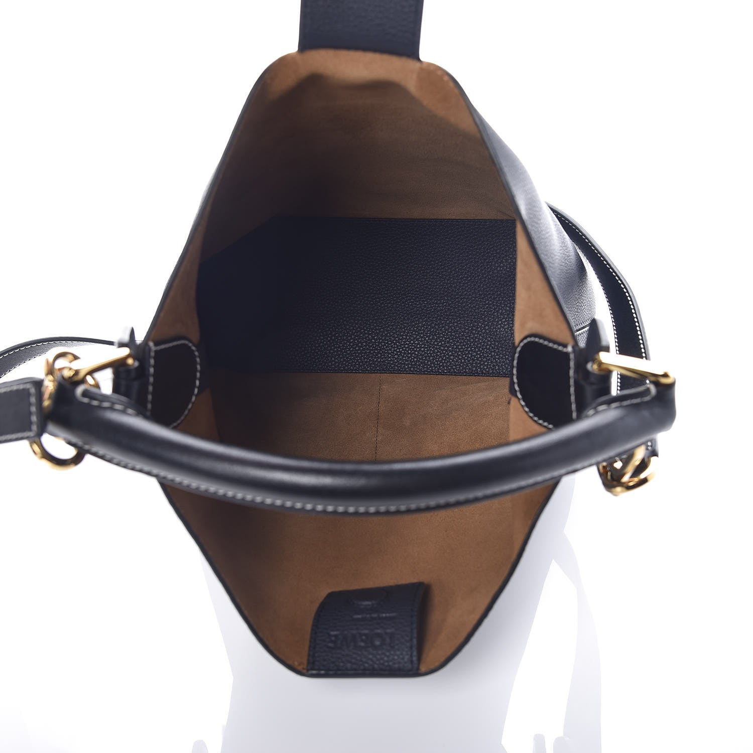 Loewe Calfskin V Bucket Bag Midnight Blue Black 7 of 9