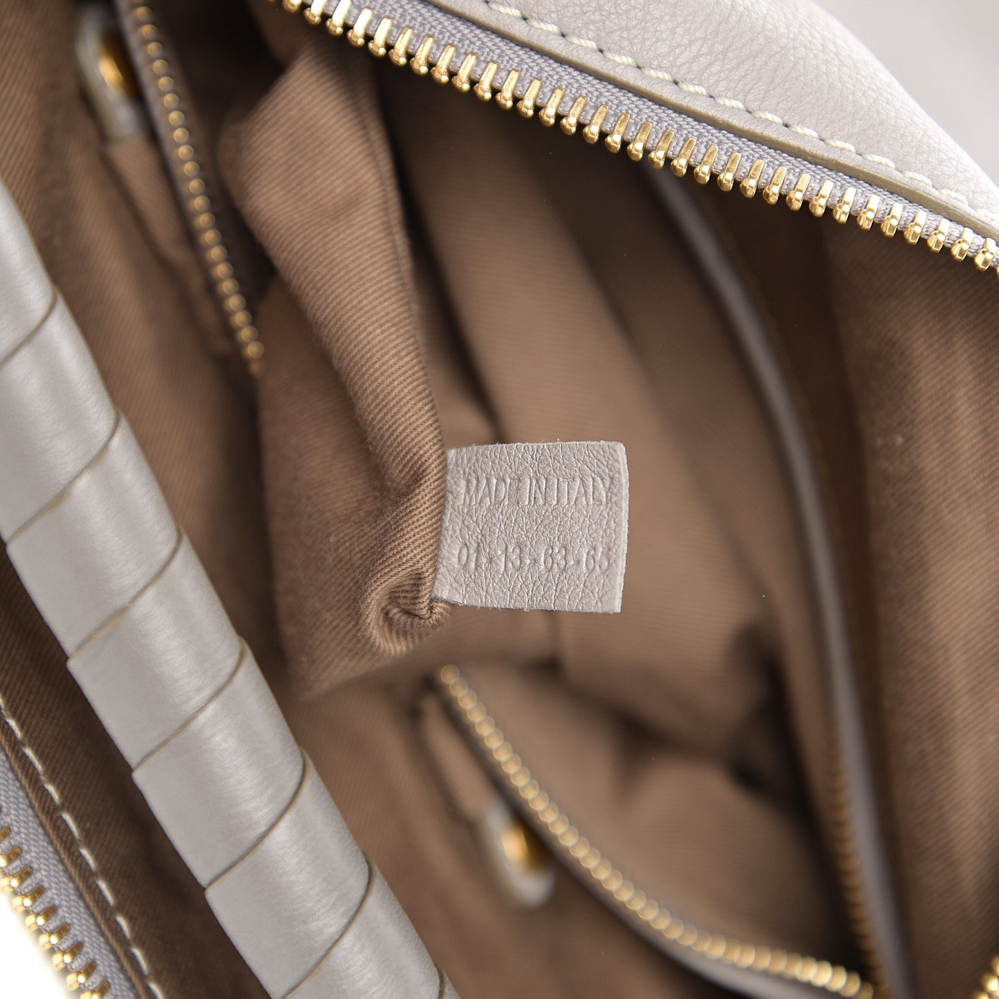 Calfskin Large Marcie Satchel Cashmere Grey