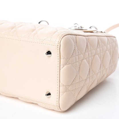 Christian Dior Lambskin Cannage Medium Lady Dior Light Beige 6 of 9