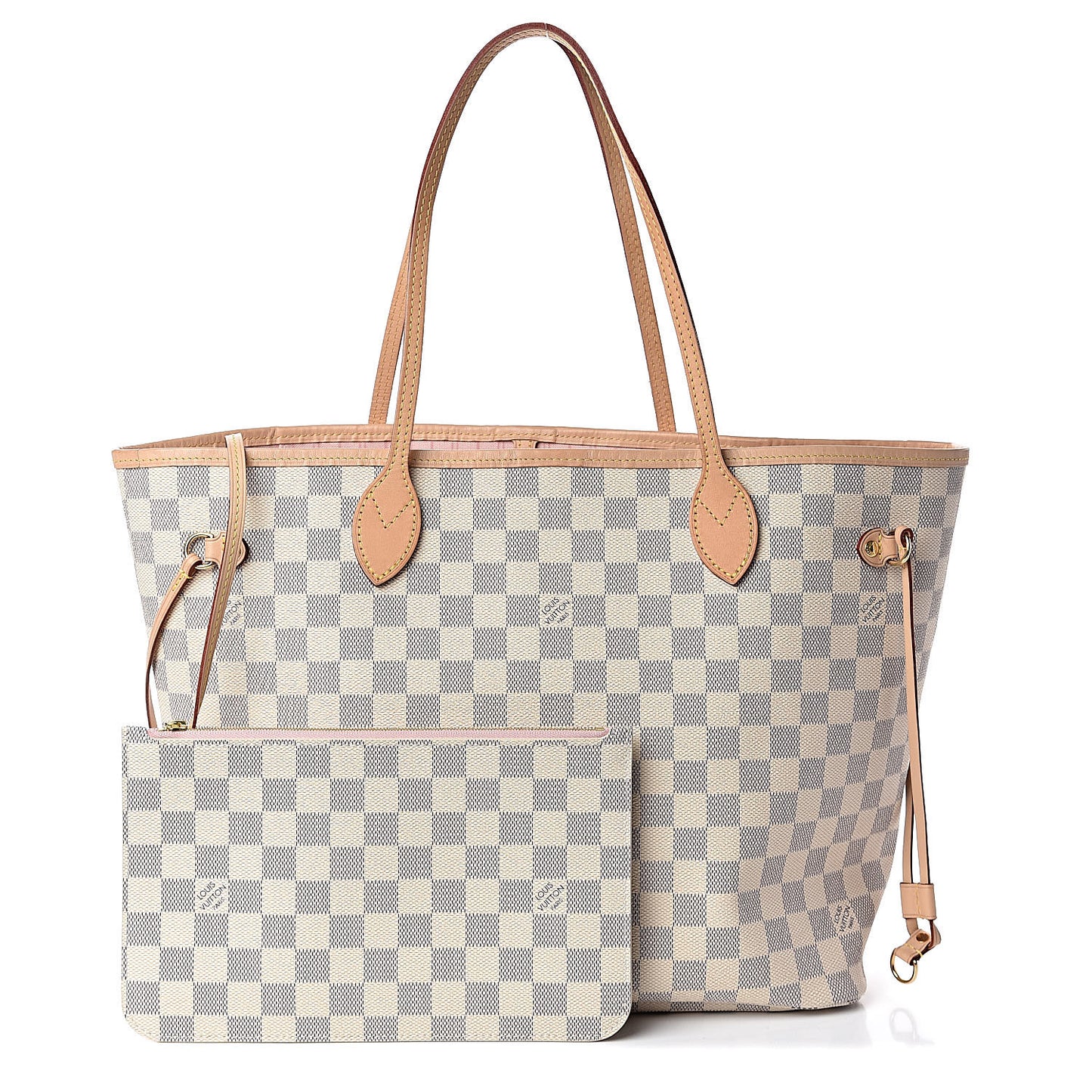Damier Azur Neo Neverfull MM Rose Ballerine
