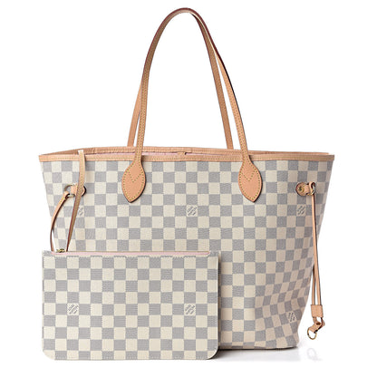 Louis Vuitton Damier Azur Neo Neverfull MM Rose Ballerine 1 of 13
