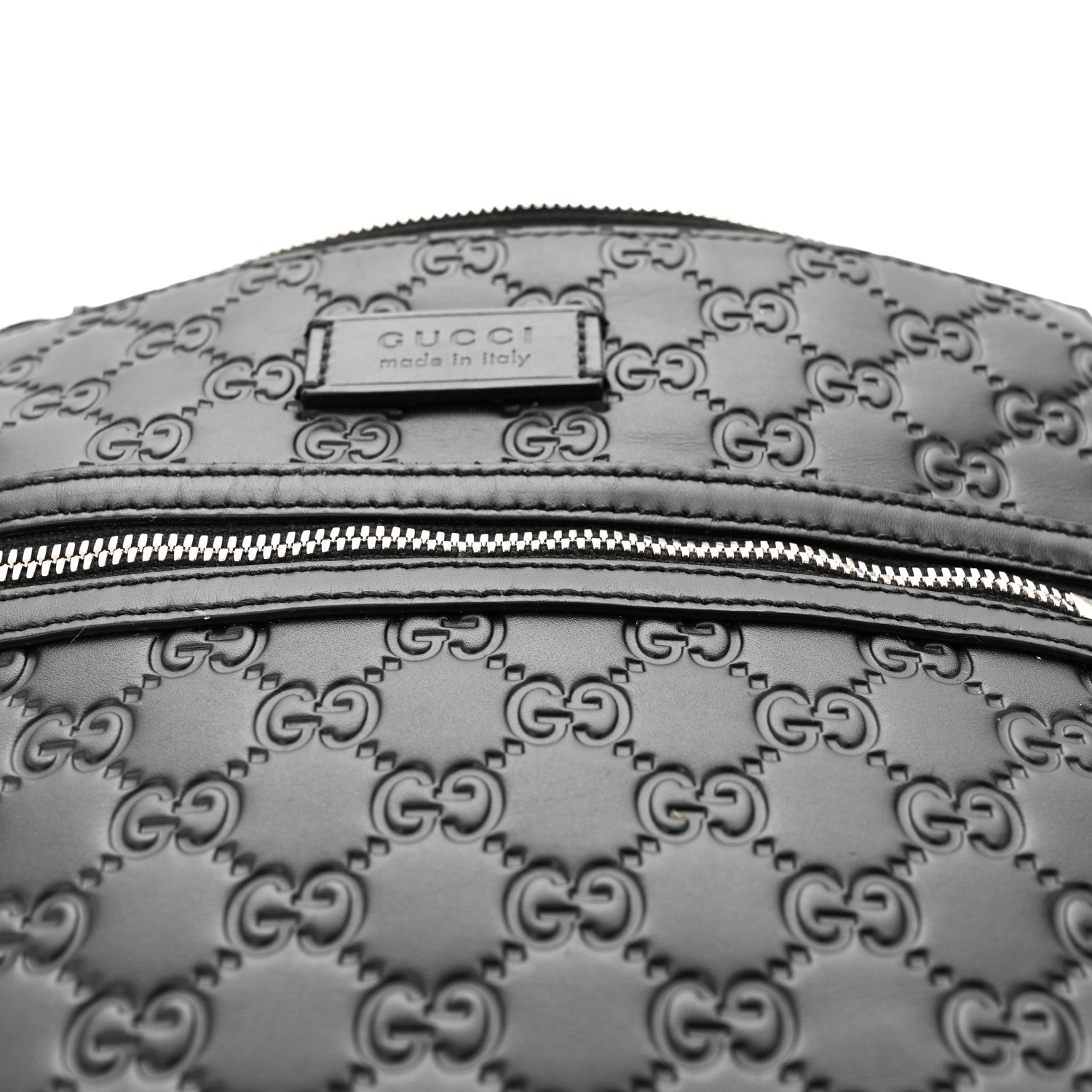 Gucci Guccissima Signature Small Messenger Bag Black 11 of 13