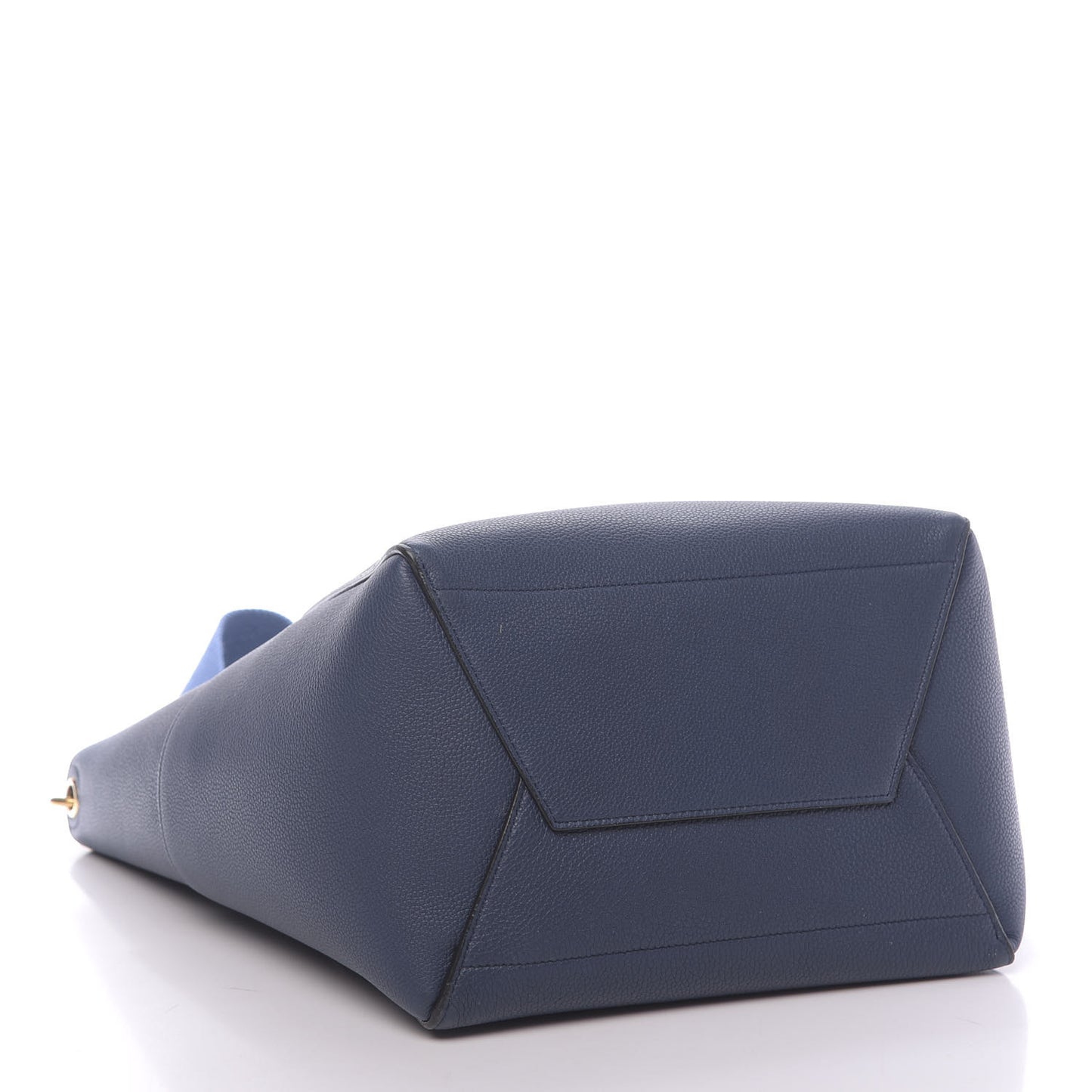 Soft Grained Calfskin Sangle Bucket Bag Deep Blue