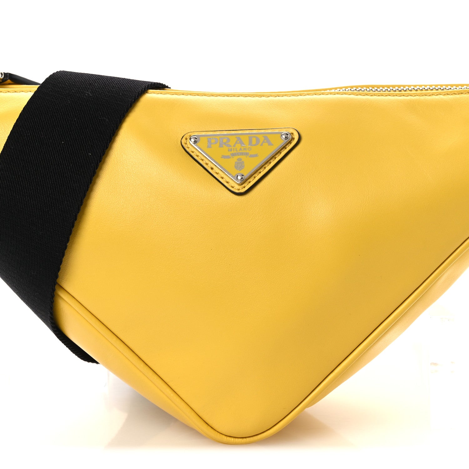 Prada Softy Calfskin Triangle Shoulder Bag Sole 8 of 11