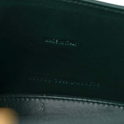 Balenciaga Shiny Calfskin Crocodile Embossed Hourglass Top Handle Bag XS Forest Green 7 of 11