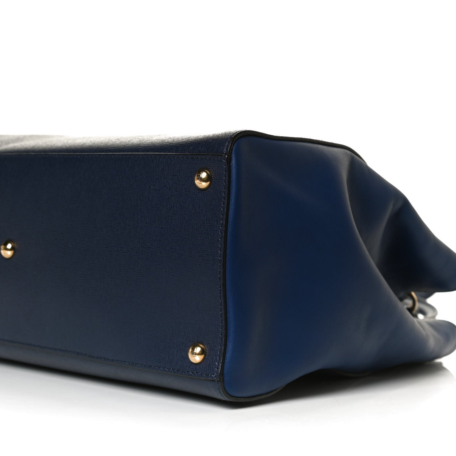 Fendi Vitello Elite Regular 2Jours Tote Blue 10 of 15