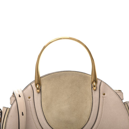 Chloe Calfskin Suede Medium Pixie Bag Abstract White 12 of 12