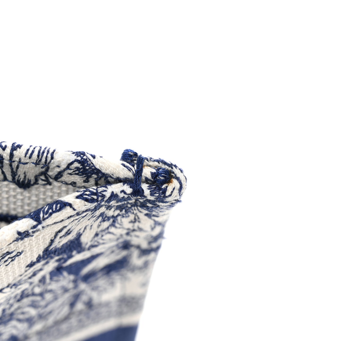 Canvas Embroidered Medium Reve d'Infini Book Tote Blue