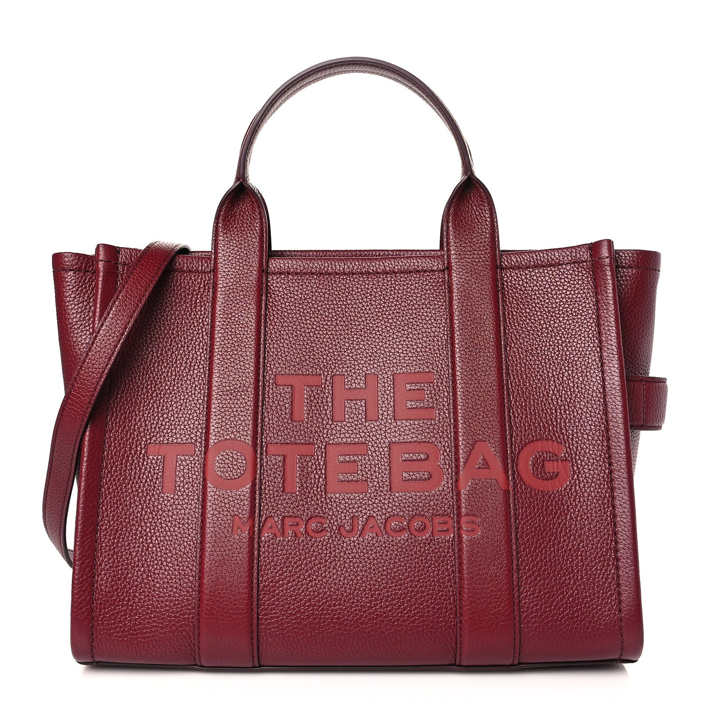 Grained Calfskin Medium The Tote Bag Cherry