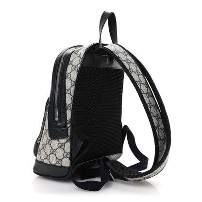 Gucci GG Supreme Monogram Textured Dollar Calfskin Web Small Ophidia Day Backpack Beige Blue Black 3 of 10