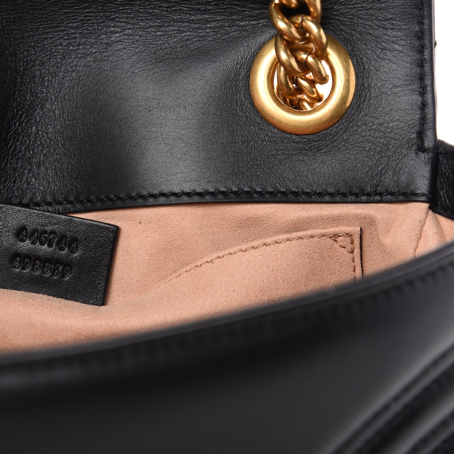 Gucci Calfskin Matelasse Mini GG Marmont Shoulder Bag Black 10 of 11