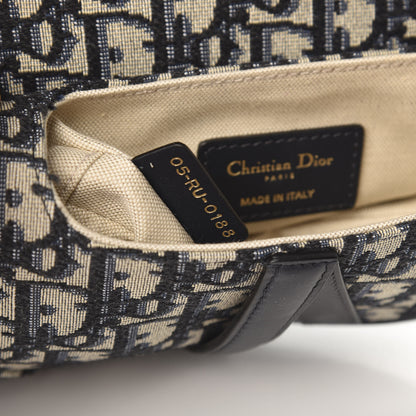 Christian Dior Oblique Mini Saddle Bag Blue 7 of 10