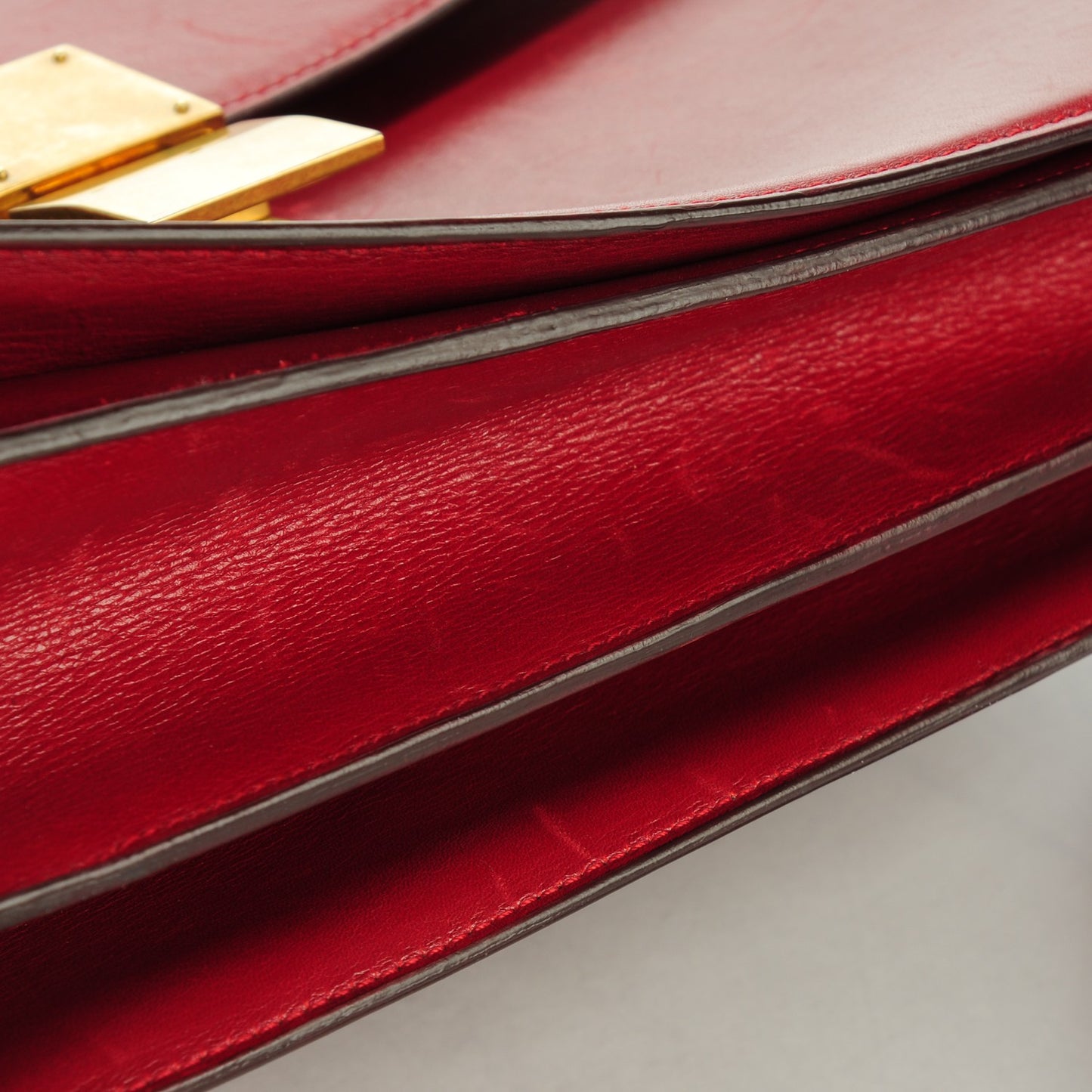 Smooth Calfskin Large Classic Box Flap Bag Red