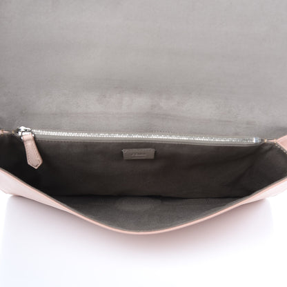 Fendi Vitello Flamingo Tube Macro Clutch Camelia 5 of 10