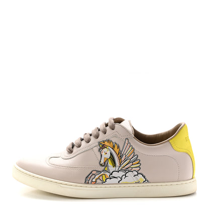 Hermes Calfskin Pegase Pop Quicker Sneakers 38 Beige Multicolor 1 of 13