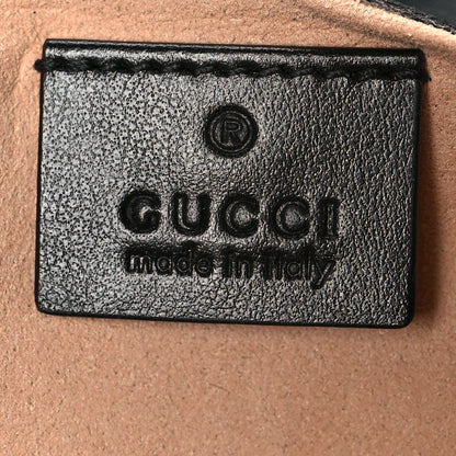 Gucci Calfskin Matelasse Super Mini GG Marmont Shoulder Bag Black 6 of 10