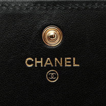 Chanel Lambskin Quilted Chanel 19 Flap Wallet Black 6 of 11