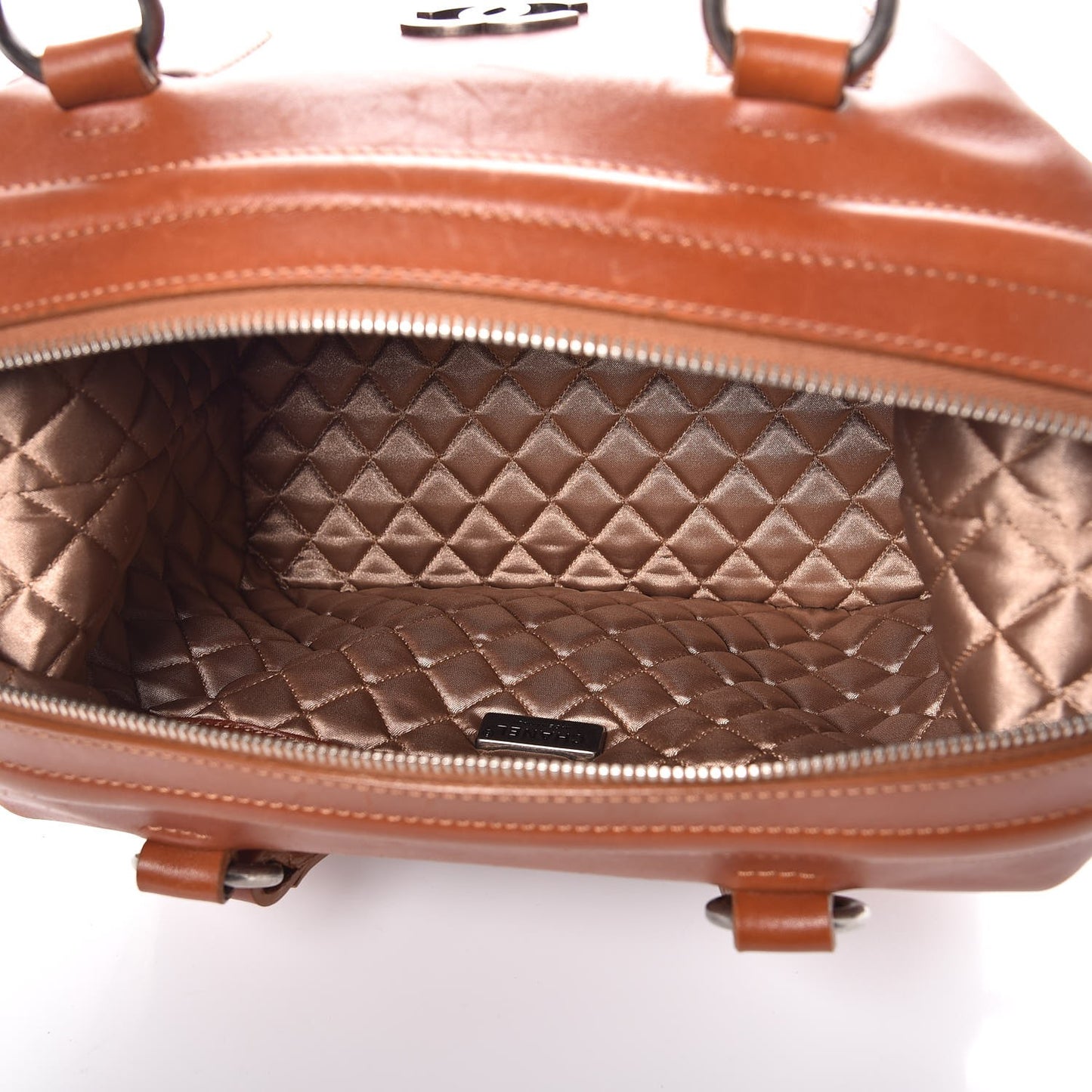 Calfskin CC Bowler Light Brown