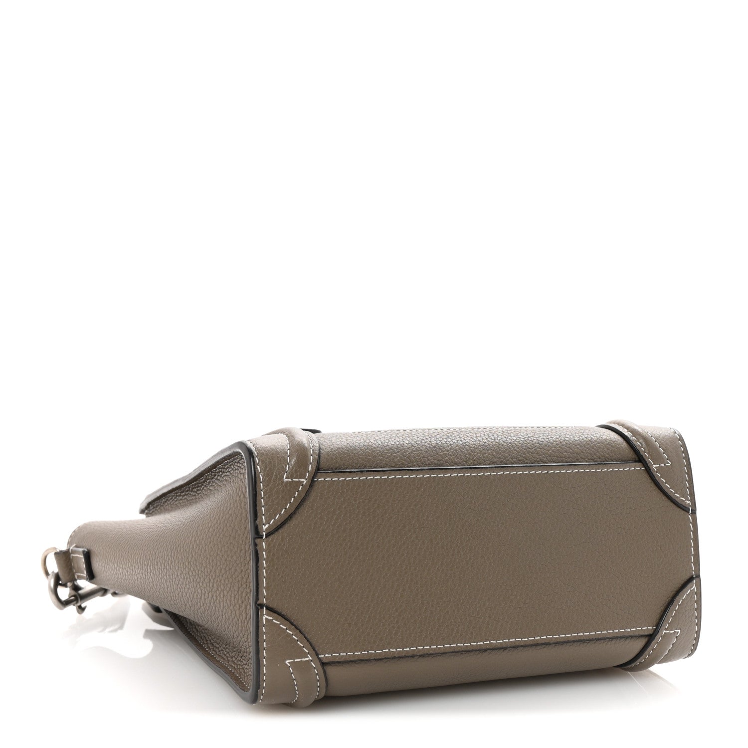 Celine Drummed Calfskin Nano Luggage Souris 4 of 10