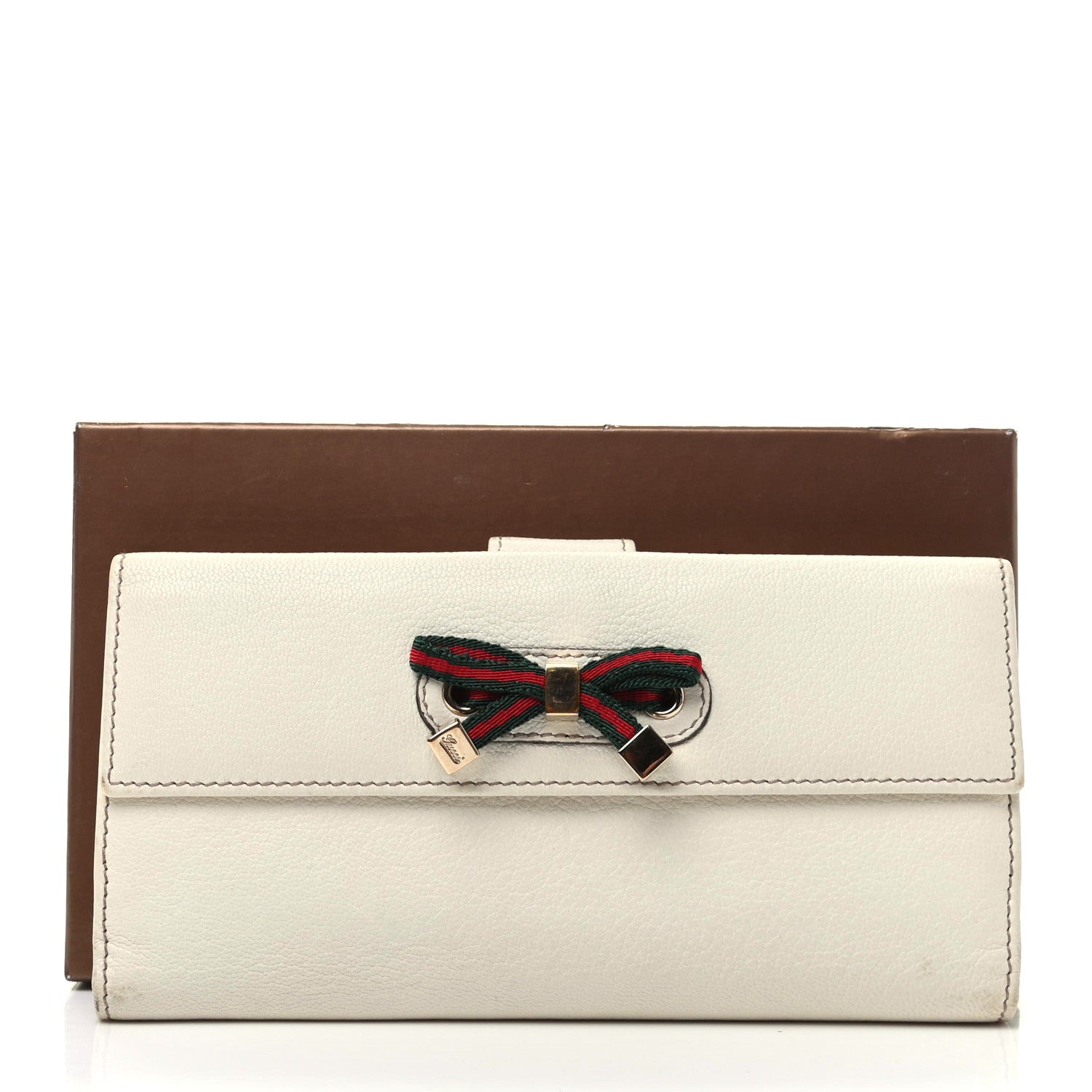 Gucci Calfskin Princy Continental Wallet White 9 of 9