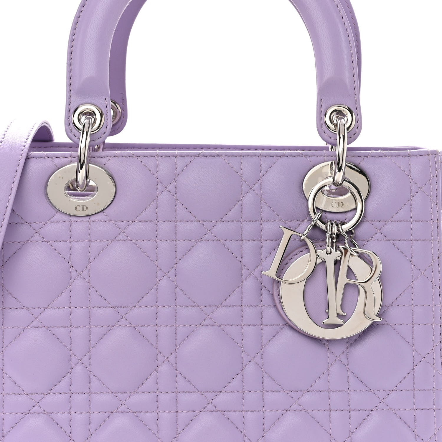 Christian Dior Lambskin Cannage Medium Lady Dior Purple 7 of 13