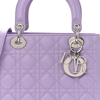 Christian Dior Lambskin Cannage Medium Lady Dior Purple 7 of 13