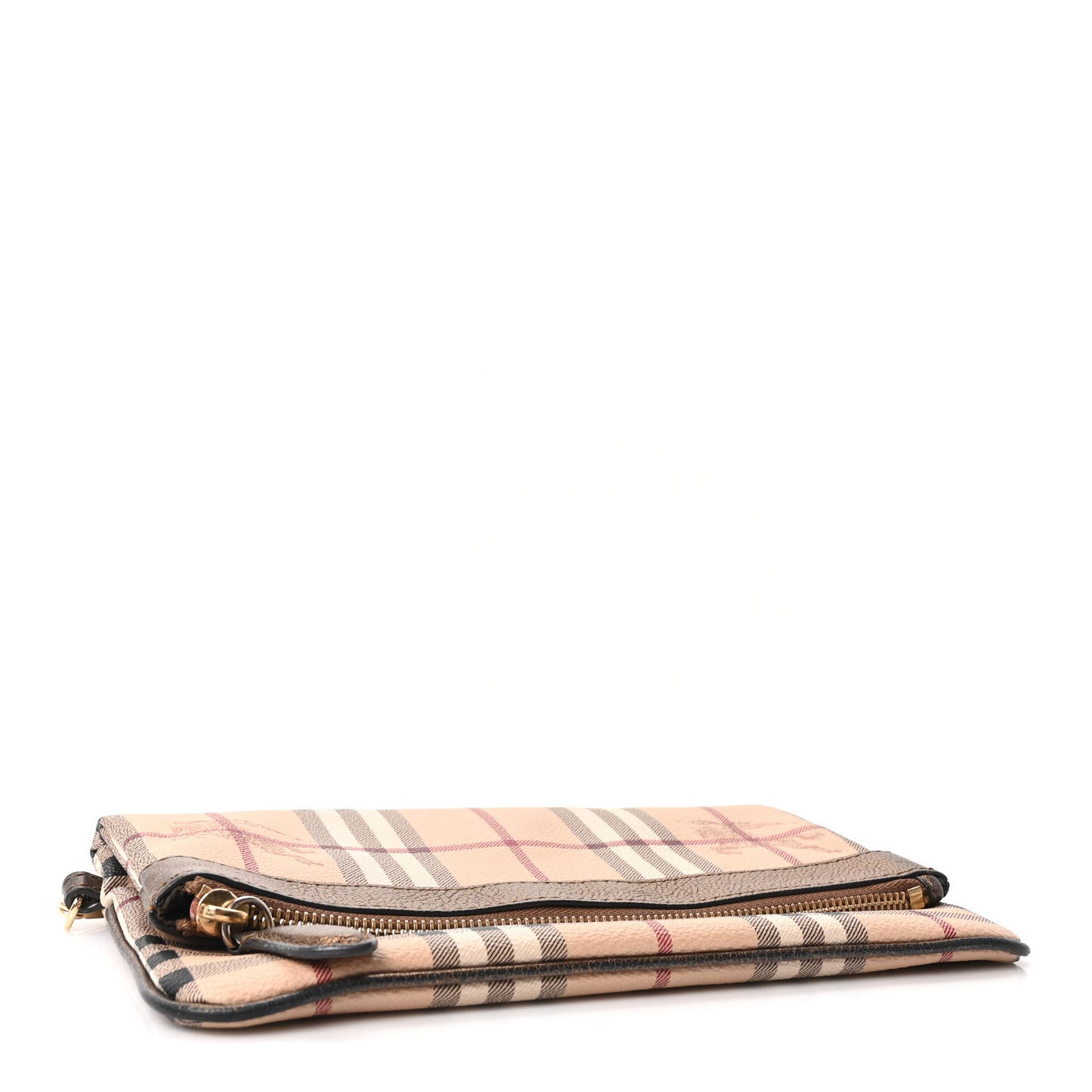 Haymarket Check Metallic Adeline Foldover Clutch Brown