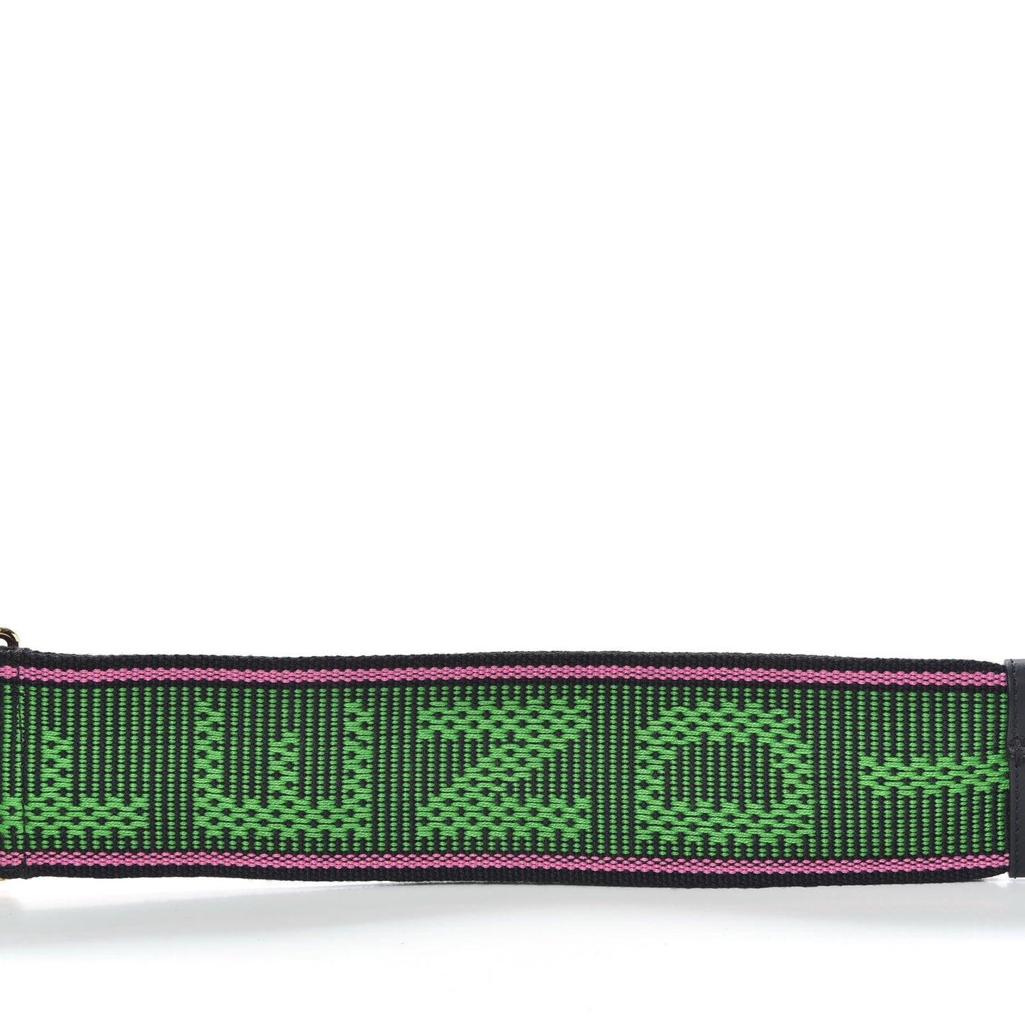 Cannete Ribbon Poly Vitello Century Logo Adjustable Strap You Rosa Antico Verde Black