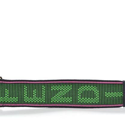 Fendi Cannete Ribbon Poly Vitello Century Logo Adjustable Strap You Rosa Antico Verde Black 6 of 6
