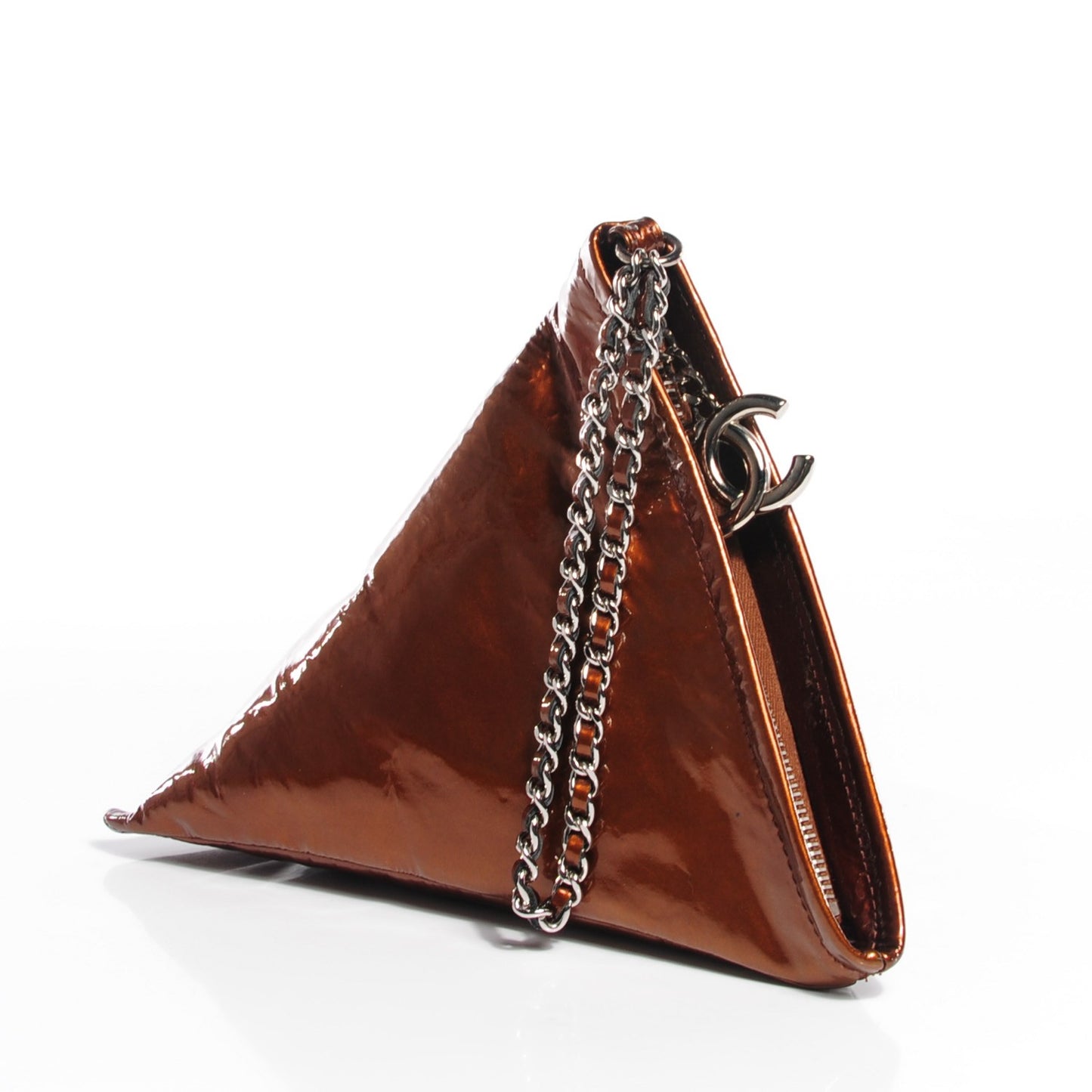Patent Small Bon Bon Candy Wristlet Bronze