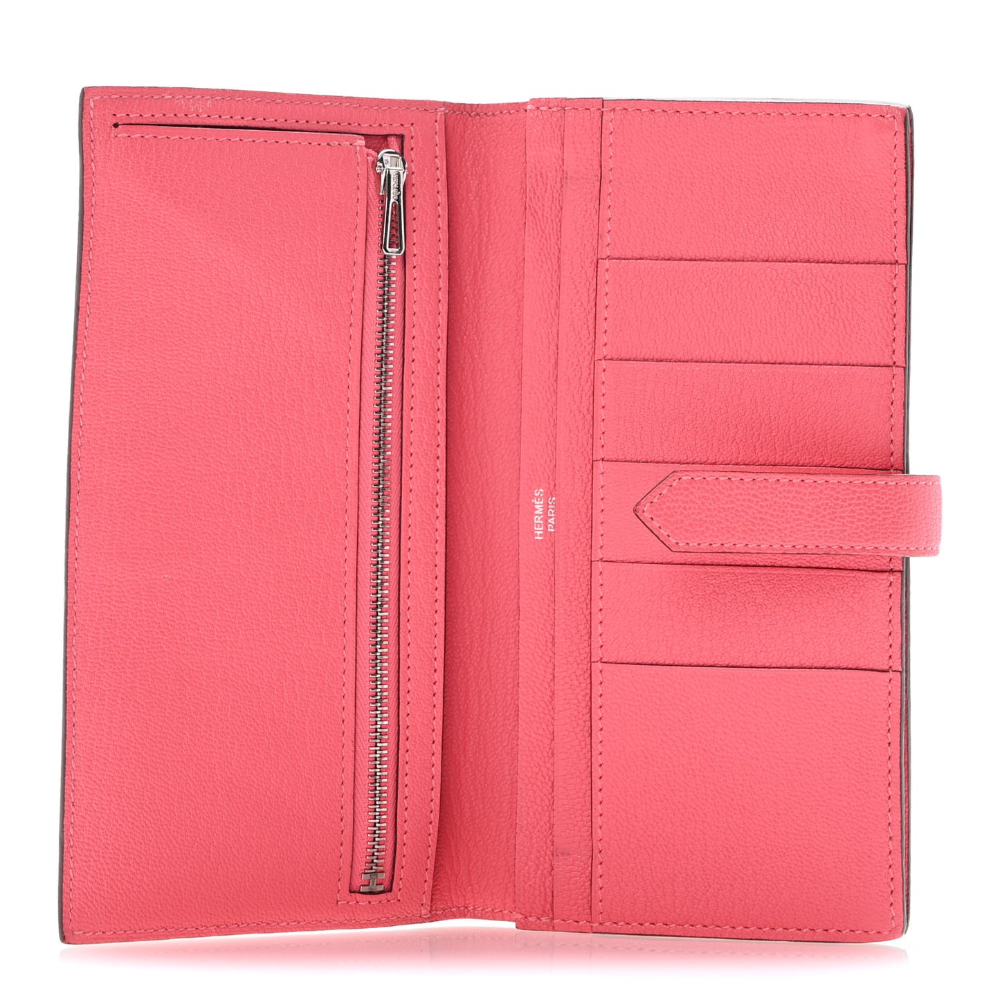 Chevre Mysore Bearn Gusset Wallet Rose Lipstick