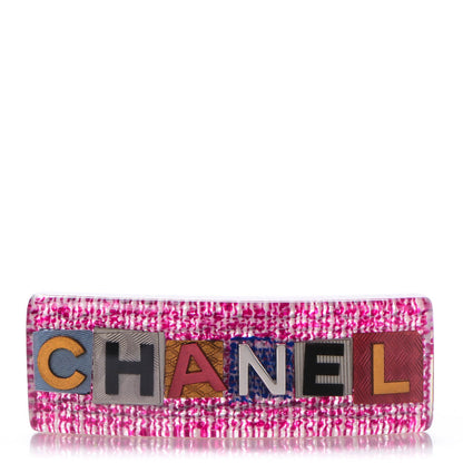 Chanel Resin Logo Barette Fuchsia 1 of 6