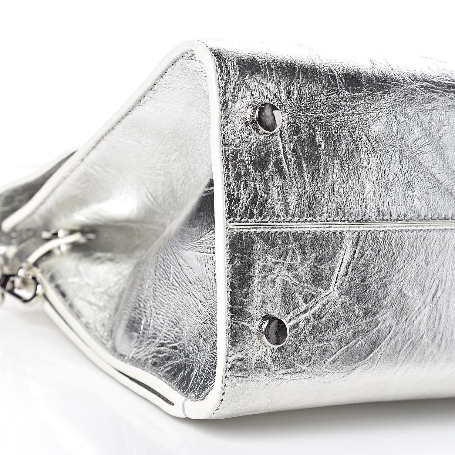 Christian Dior Metallic Calfskin Medium Diorever Flap Silver 9 of 10