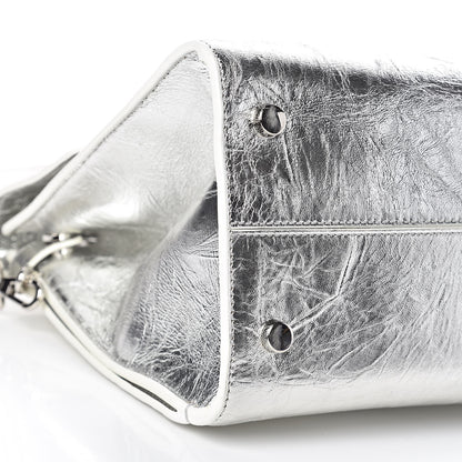 Christian Dior Metallic Calfskin Medium Diorever Flap Silver 9 of 10