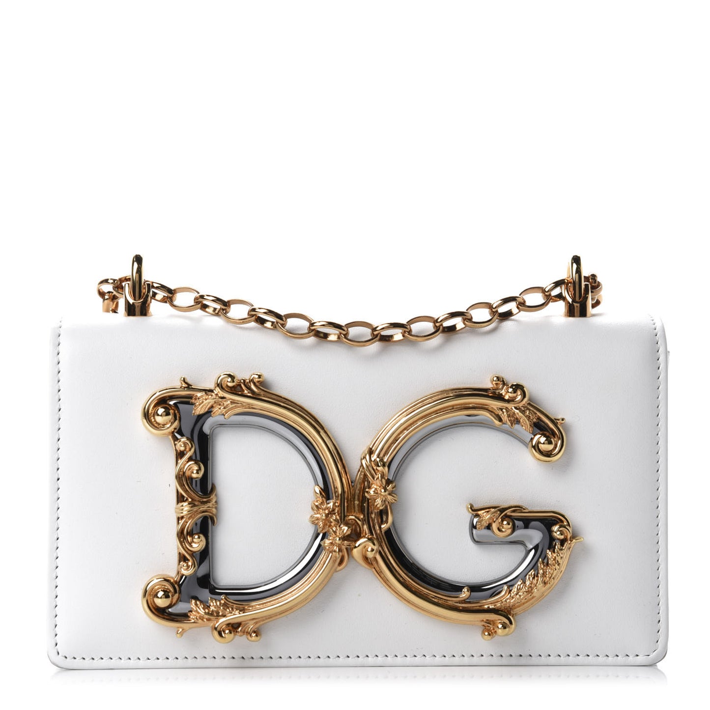 Nappa DG Girls Shoulder Bag White