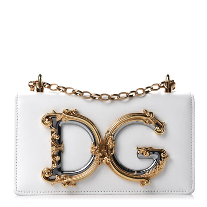 Dolce & Gabbana Nappa DG Girls Shoulder Bag White 1 of 11