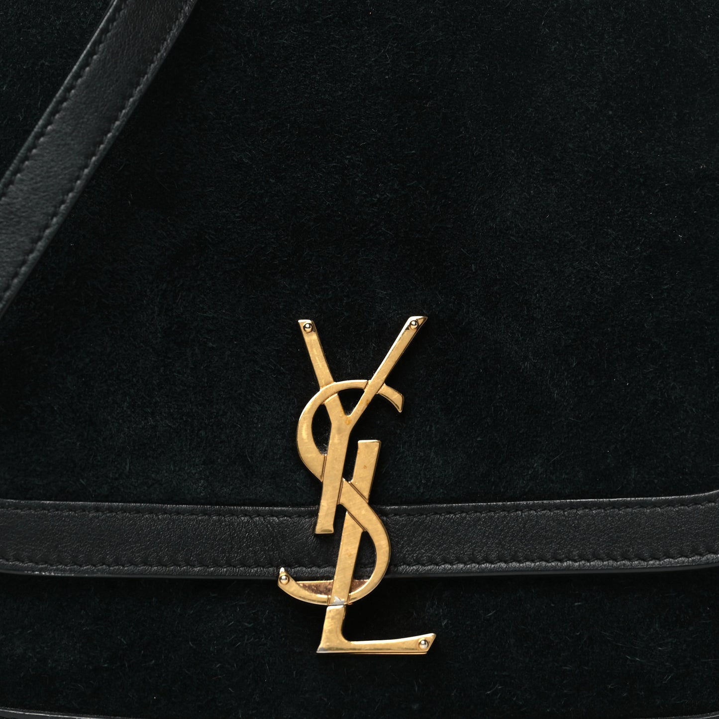Suede Smooth Calfskin Monogram Medium Solferino Soft Satchel Black