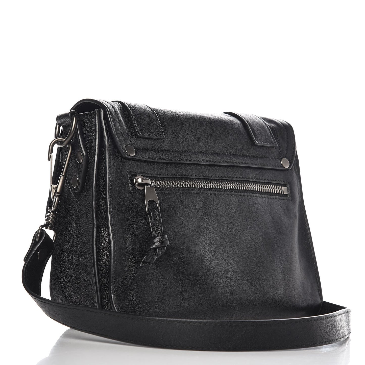 Lambskin PS1 Pouch Messenger Black