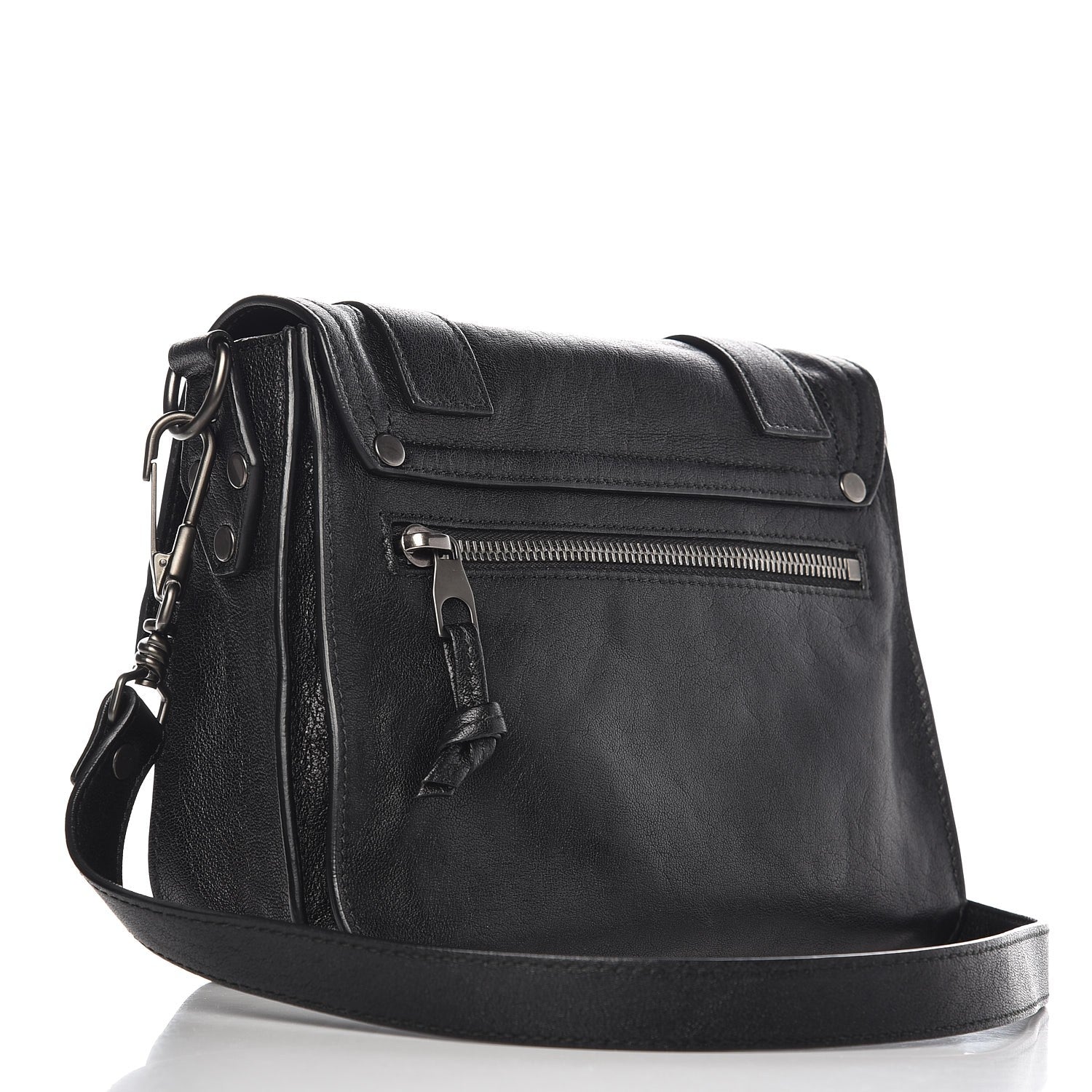 Proenza Schouler Lambskin PS1 Pouch Messenger Black 3 of 6