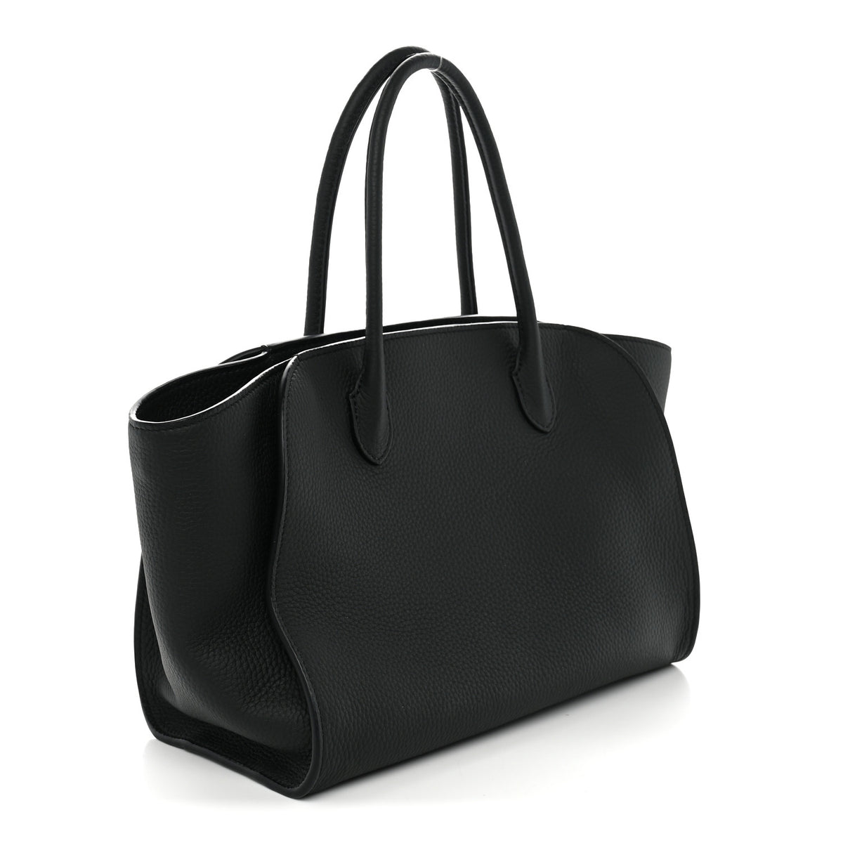 The Row Grained Calfskin Marlo 12 Tote Bag Dark Pine 3 of 11