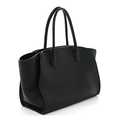The Row Grained Calfskin Marlo 12 Tote Bag Dark Pine 3 of 11