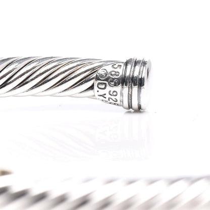 David Yurman Sterling Silver 14K Yellow Gold 5mm X Station Cable Bracelet 7 of 9