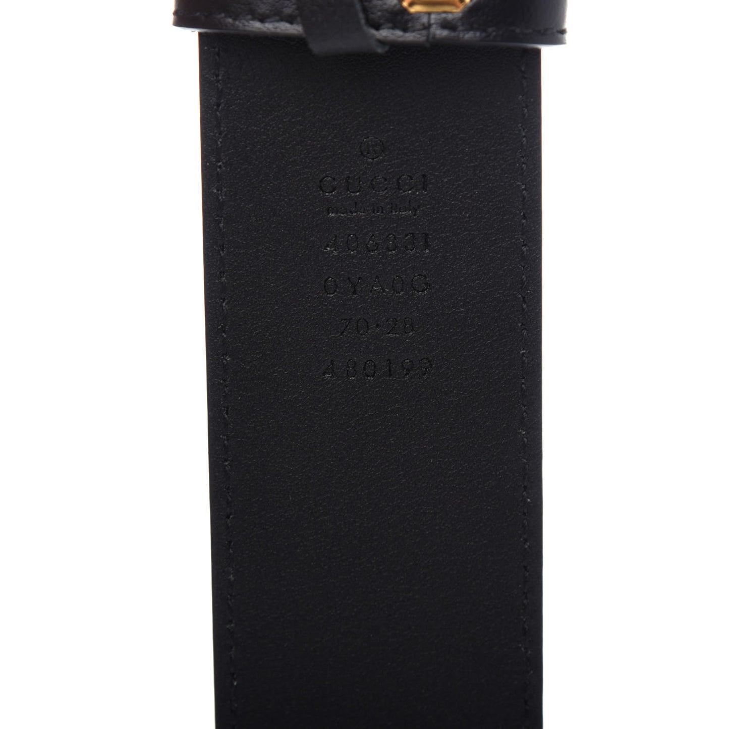 Plutone Calfskin Double G 40mm Belt 70 28 Black