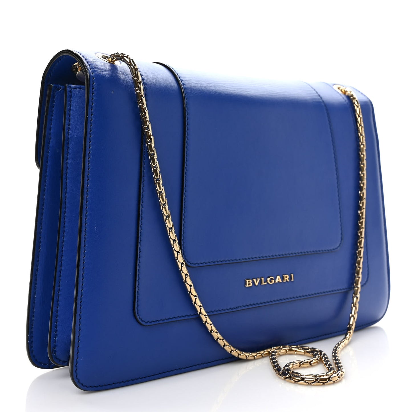 Calfskin Serpenti Forever Shoulder Bag Blue