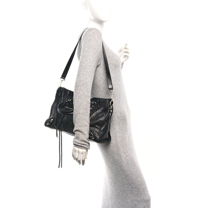 Balenciaga Agneau Arena Silver Hardware Medium Le City Black 2 of 10