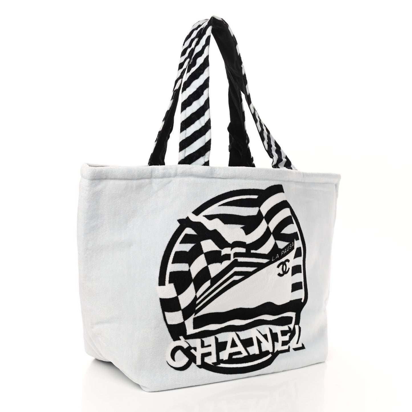 Terry Cloth Cotton La Pausa Bay Reversible Beach Tote