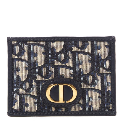 Christian Dior Oblique Calfskin Card Holder Black 1 of 8